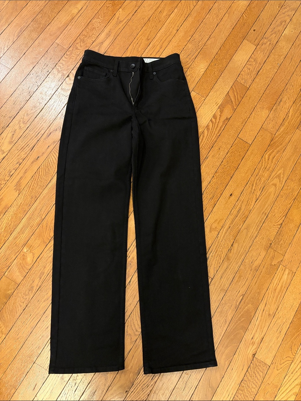 rag & bone Black Straight-Leg Jeans